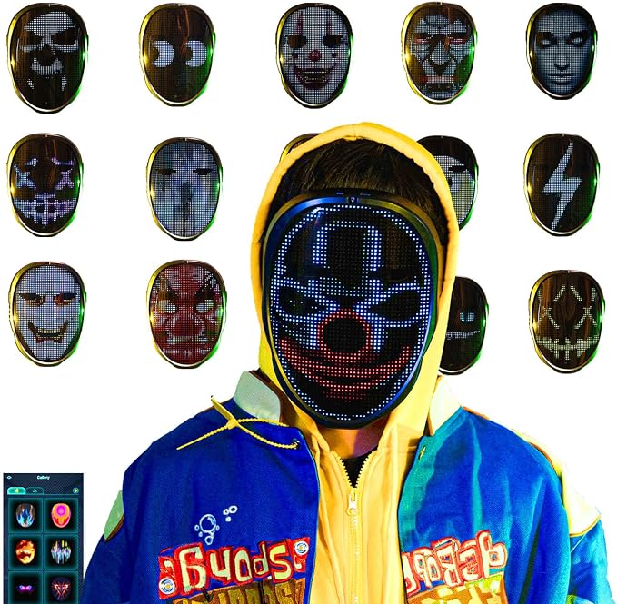 MASCARAS LED BLUETOOTH